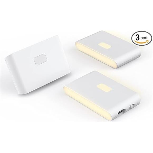 Rechargeable Night Lights with Dusk to Dawn & Motion Sensors, Warm & Soft White - Picture 7 of 7